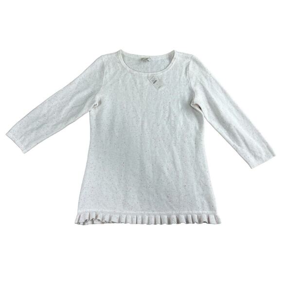 Talbots Pullover Sweater Speckled Sweater Sz Small Pastels 3/4 Sleeve New - Picture 3 of 8